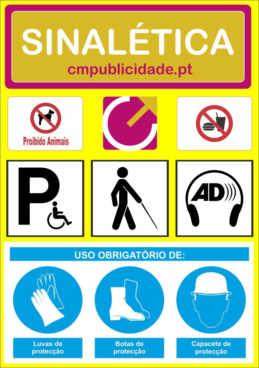 Capa do catálogo Sinalética